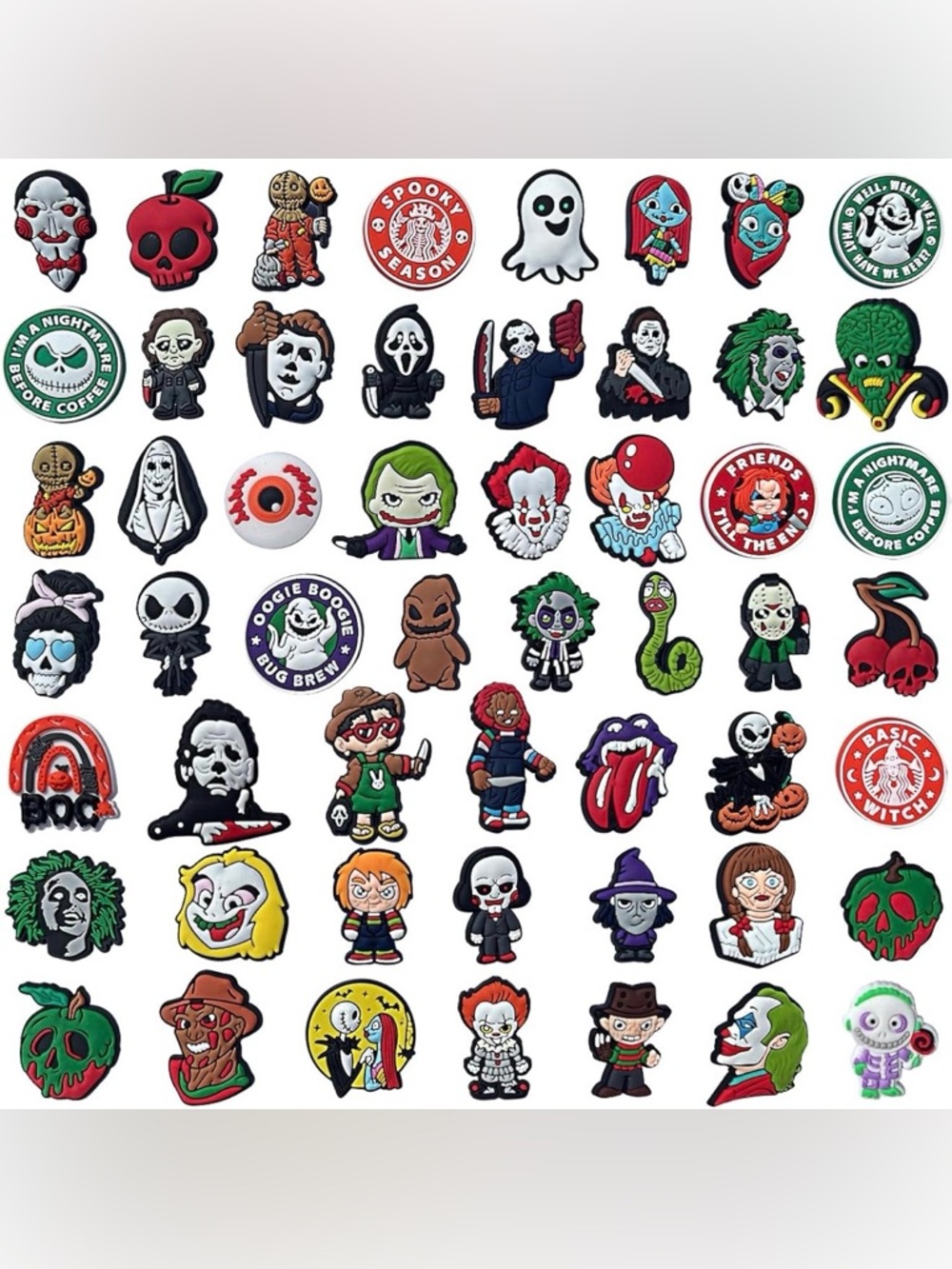 50+ Halloween Charms Horror Movie Shoe Charms Shoe Decorations New Never Used